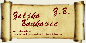 Željko Bauković vizit kartica